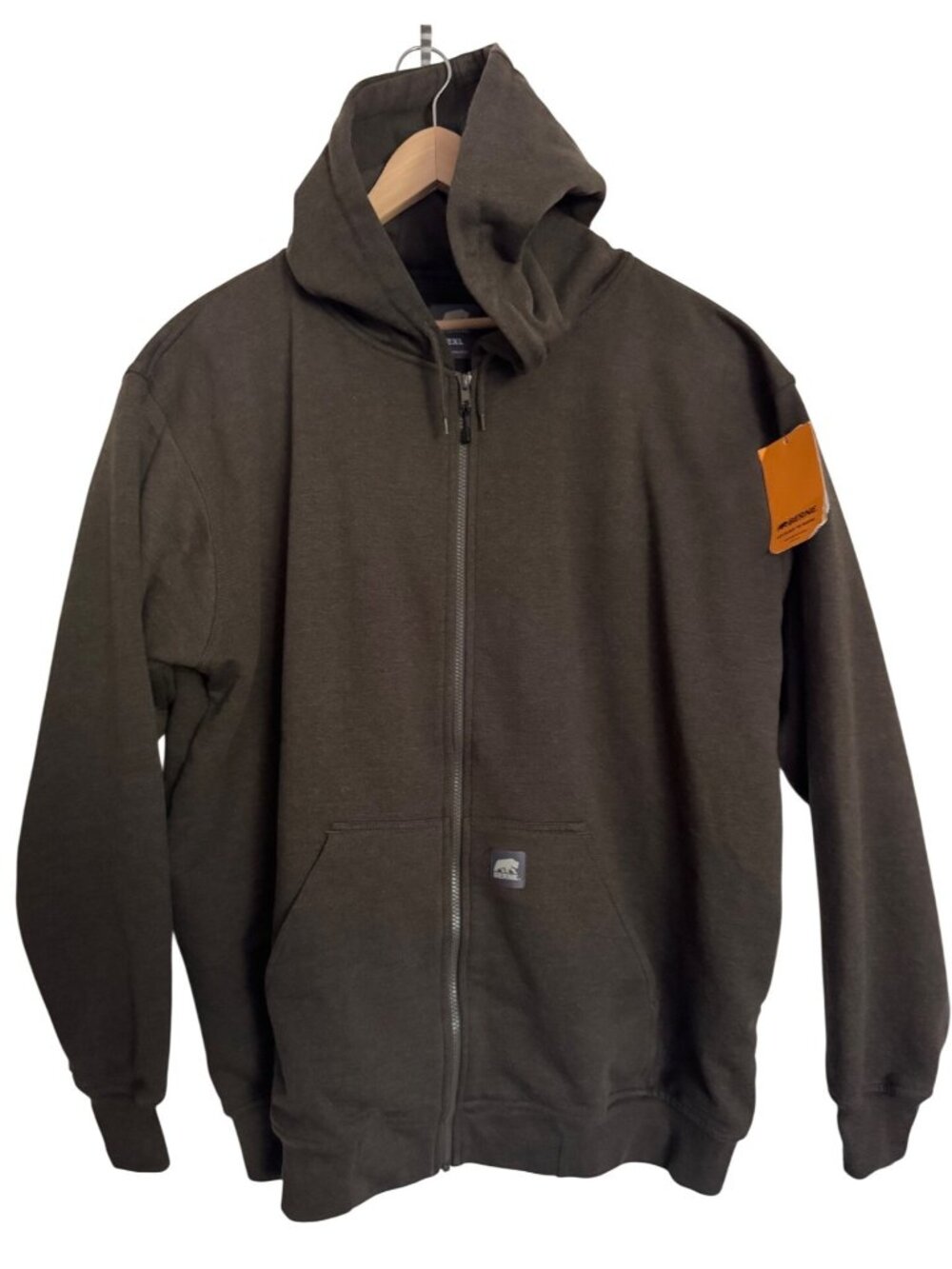 Berne Thermal Lined Men’s 2XL Dark Brown Hood Full Zip Jacket NWT